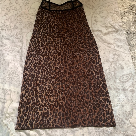Dolce & Gabbana Intimo Leopard Sheer Nightgown Chemise Slip Dress Italy Sz Small - Picture 7 of 9